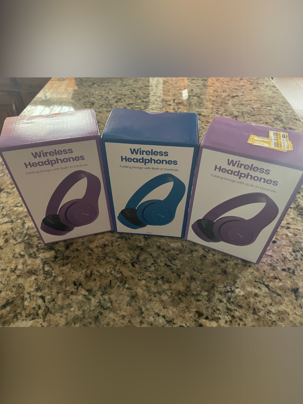 Wireless Over-Ear Headphones - Purple and Blue